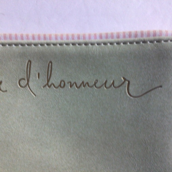 ANTHROPOLOGIE PASTEL FAUX LEATHER BRIDESMAID ZIPPERED POUCH CARD CASE - Picture 3 of 12